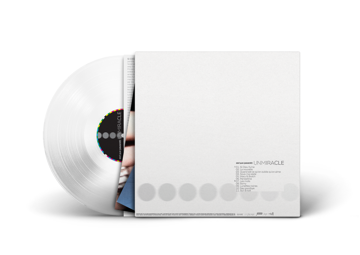 Vinyle gatefold transparent dédicacé + Hoodie UNMIRACLE